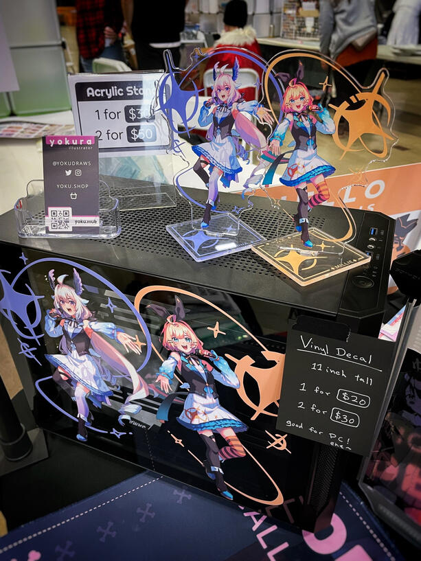 Custom PC Stickers &amp; Acrylic Stands