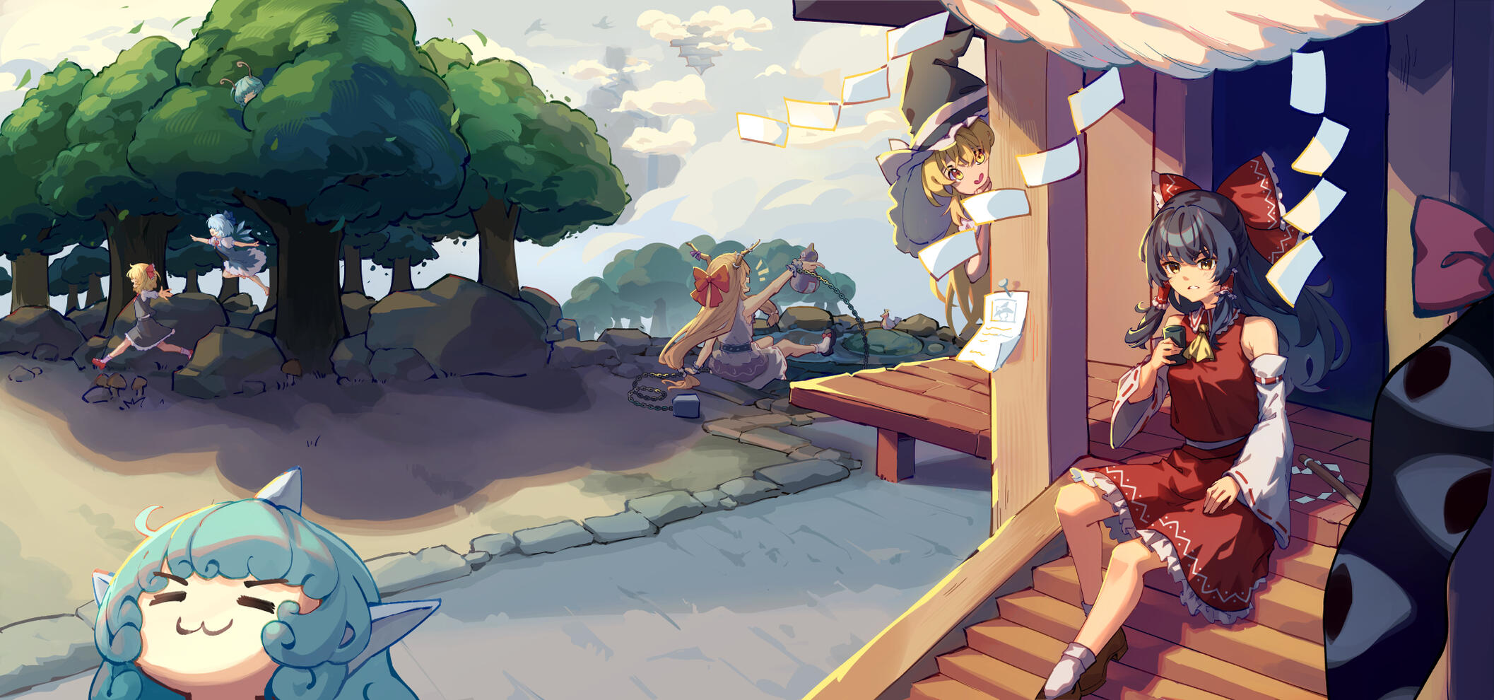 Touhou - Hakurei Shrine deskmat